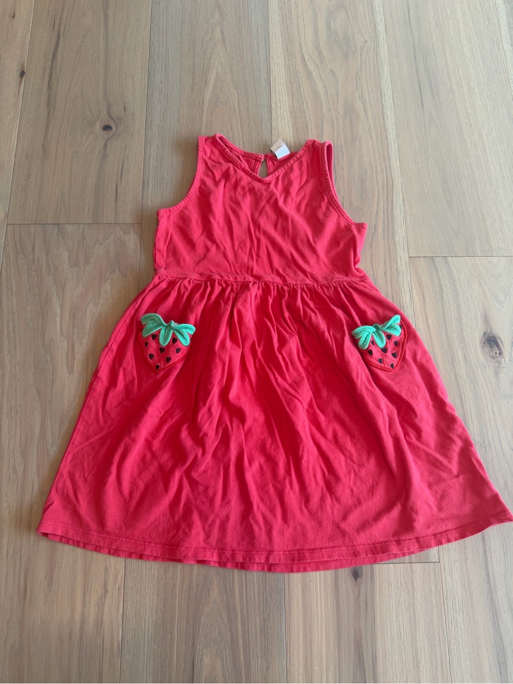 Old Navy Red Strawberry Pocket Dress